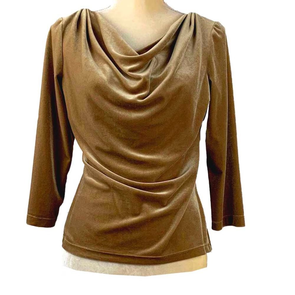 Parisian Signature Gold Holiday Party Blouse Women Size Small New With Tag